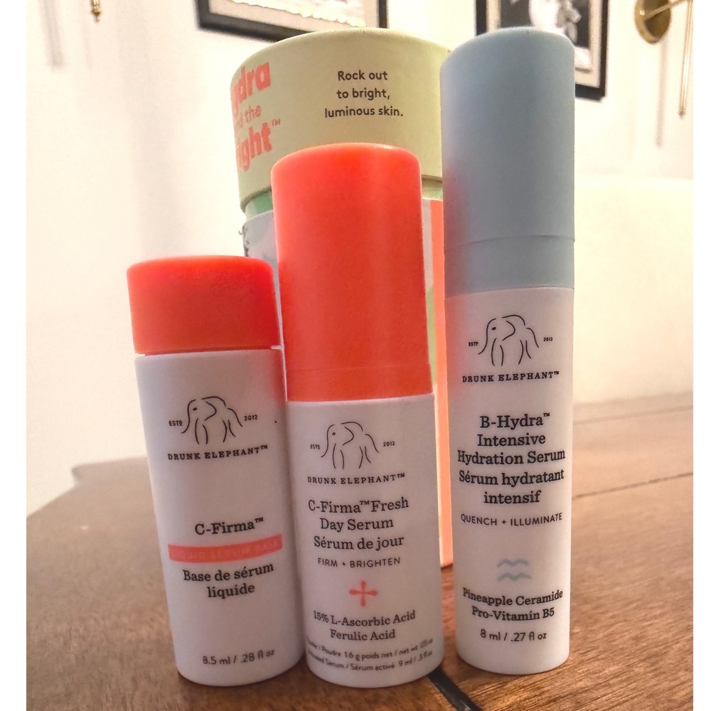 NEW Drunk Elephant Hydra and the Bright C-Firma Fresh B-Hydra Serum Travel Set